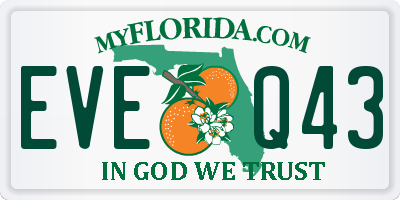 FL license plate EVEQ43