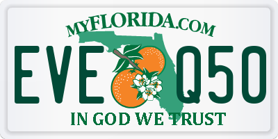 FL license plate EVEQ50