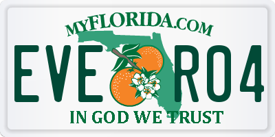 FL license plate EVER04