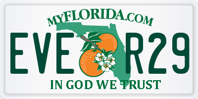 FL license plate EVER29