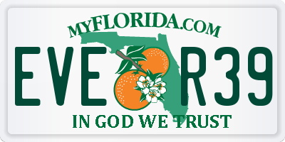 FL license plate EVER39