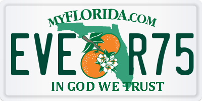 FL license plate EVER75