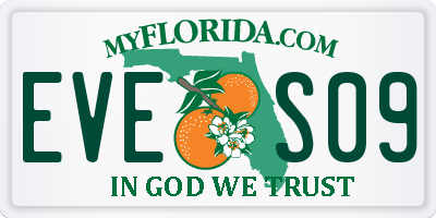 FL license plate EVES09