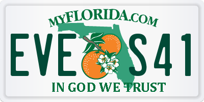 FL license plate EVES41
