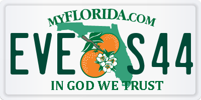FL license plate EVES44