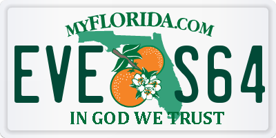 FL license plate EVES64