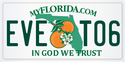 FL license plate EVET06