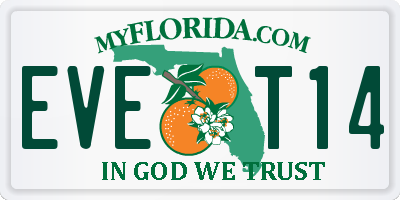 FL license plate EVET14