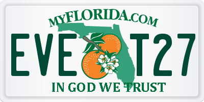 FL license plate EVET27