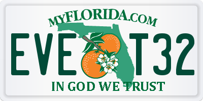 FL license plate EVET32