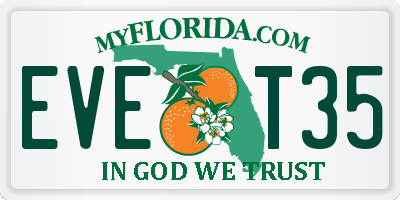 FL license plate EVET35