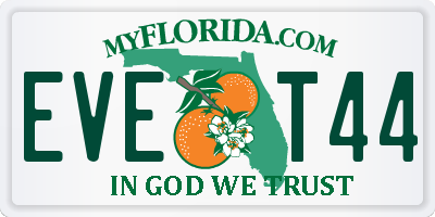 FL license plate EVET44