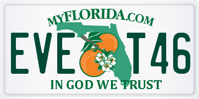 FL license plate EVET46