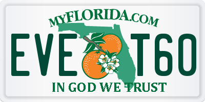 FL license plate EVET60