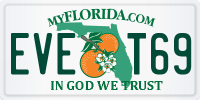 FL license plate EVET69