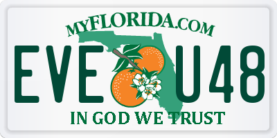 FL license plate EVEU48