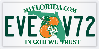 FL license plate EVEV72