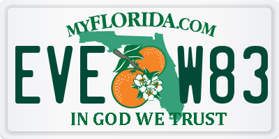 FL license plate EVEW83