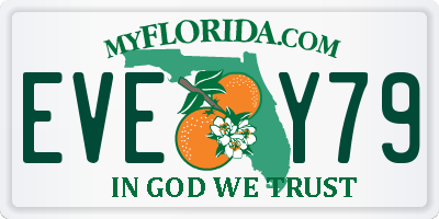 FL license plate EVEY79