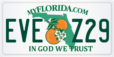 FL license plate EVEZ29