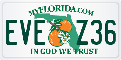 FL license plate EVEZ36