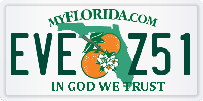 FL license plate EVEZ51