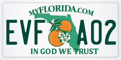 FL license plate EVFA02