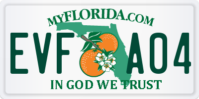 FL license plate EVFA04