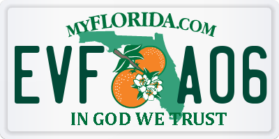 FL license plate EVFA06