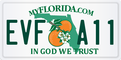 FL license plate EVFA11