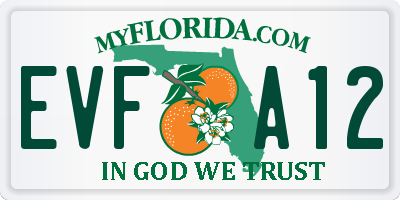 FL license plate EVFA12