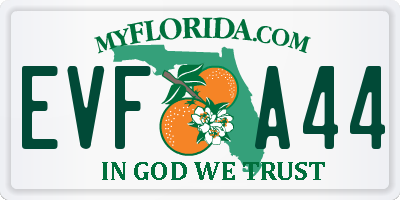 FL license plate EVFA44