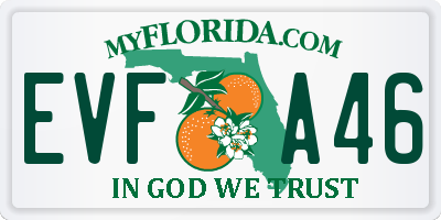 FL license plate EVFA46