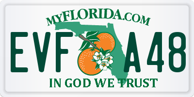 FL license plate EVFA48