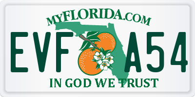FL license plate EVFA54