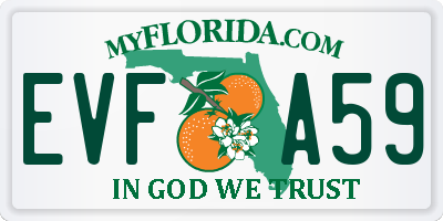 FL license plate EVFA59