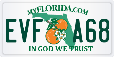 FL license plate EVFA68