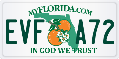 FL license plate EVFA72