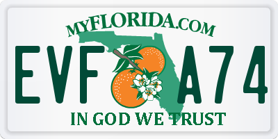 FL license plate EVFA74