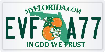 FL license plate EVFA77