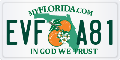 FL license plate EVFA81