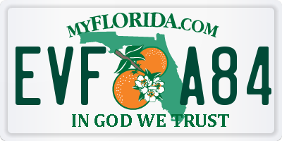 FL license plate EVFA84