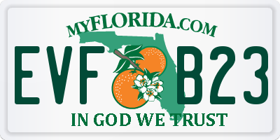 FL license plate EVFB23