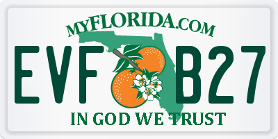 FL license plate EVFB27