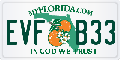 FL license plate EVFB33