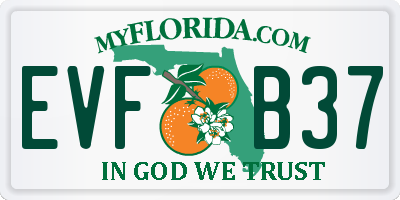 FL license plate EVFB37