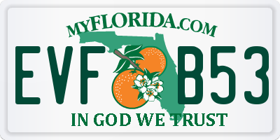 FL license plate EVFB53