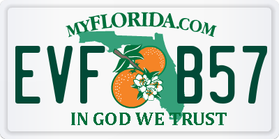 FL license plate EVFB57