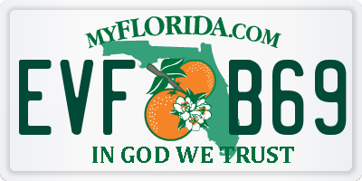 FL license plate EVFB69