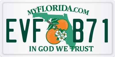 FL license plate EVFB71